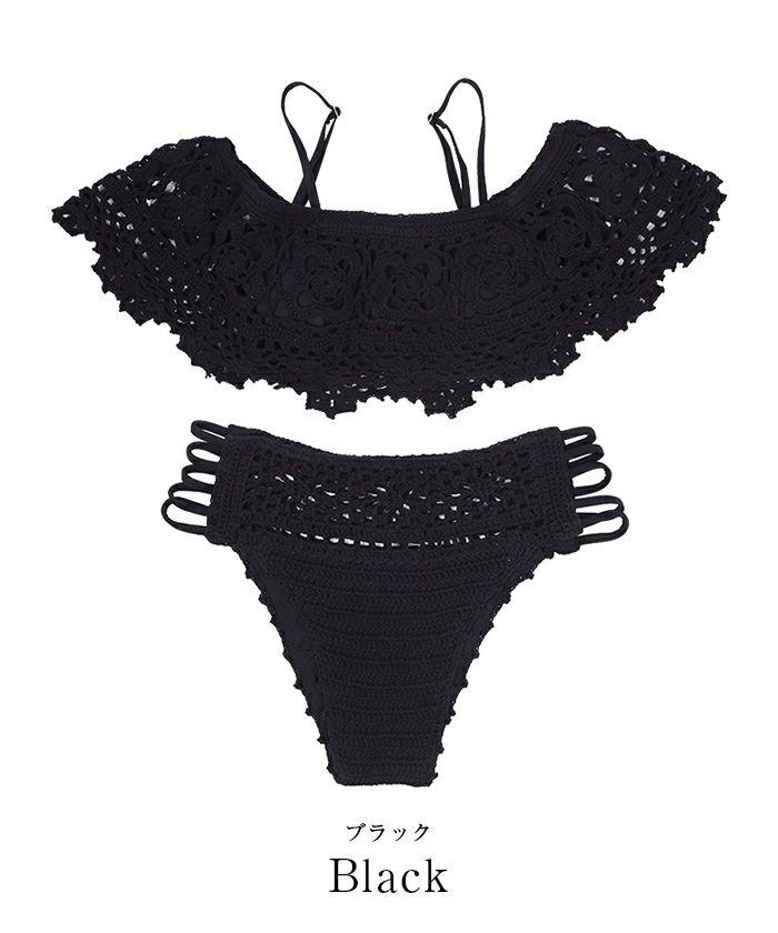 クロシェオフショルバンドゥビキニ ティティベイト titivate クロシェオフショルダーバンドゥビキニ
