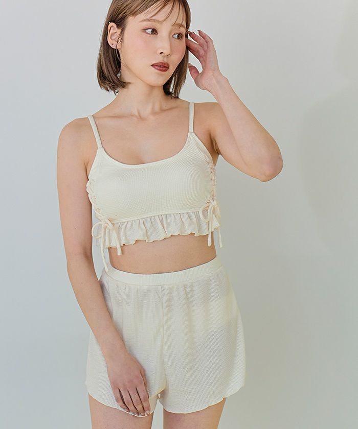 ワッフル素材レースアップビキニ/水着セット | SEA DRESS