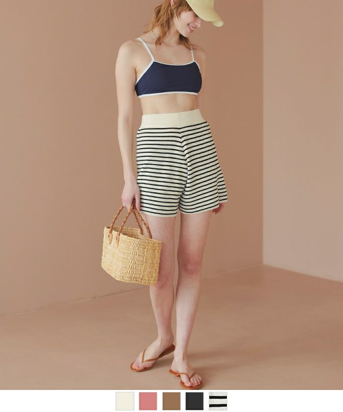 シンプルニットショートパンツ/水着【メール便可／80】 | SEA DRESS