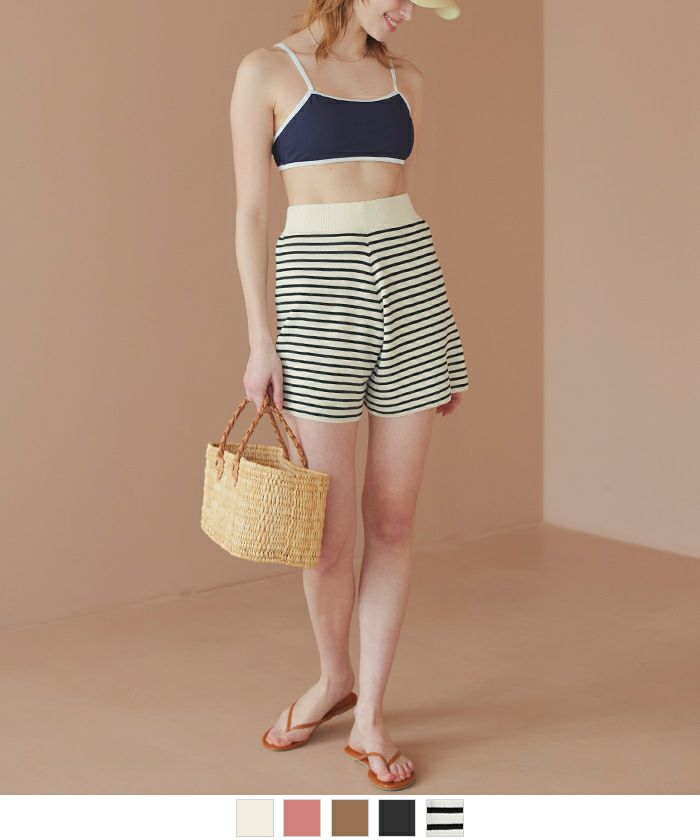シンプルニットショートパンツ/水着【メール便可／80】 | SEA DRESS