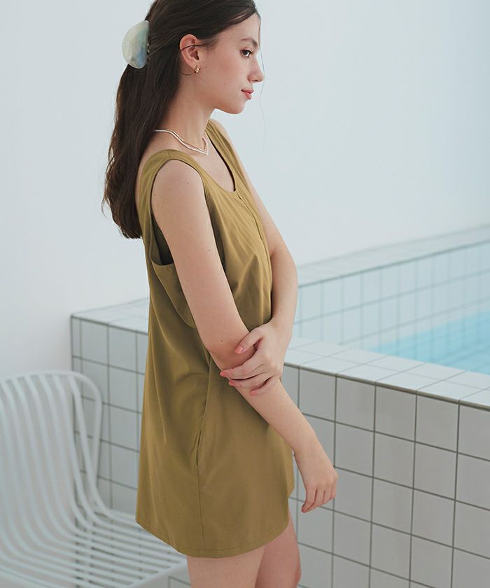 タンクトップ オールインワン 水着 プール 海水浴 シンプルタンクトップオールインワン/水着【SEADRESS シードレス