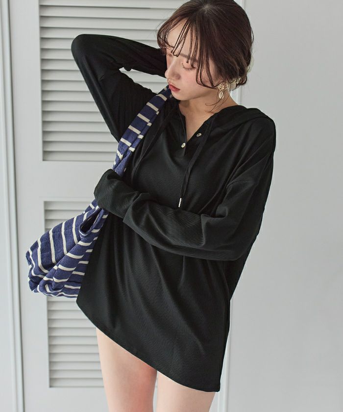 オーバーシルエットラッシュパーカープルオーバー | SEA DRESS