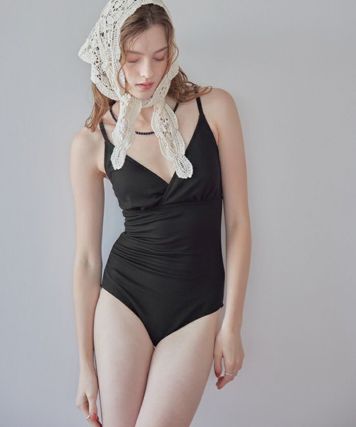 スカート付Vネックワンピース/水着 | SEA DRESS