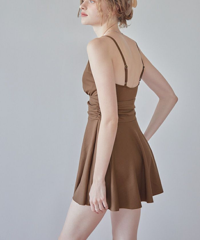 スカート付Vネックワンピース/水着 | SEA DRESS