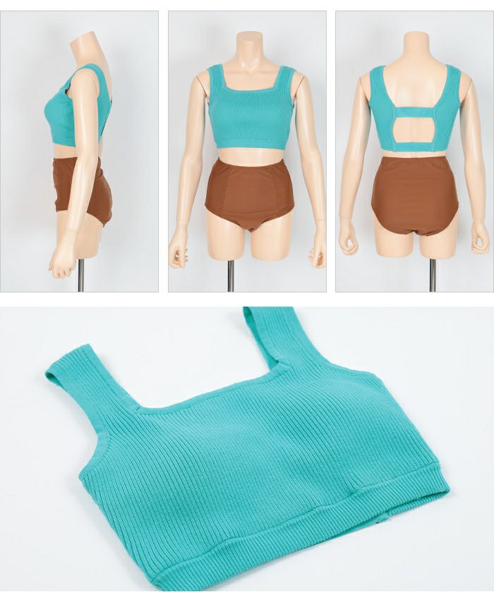 シンプルタンクトップニットビキニ/水着【SEADRESS シードレス
