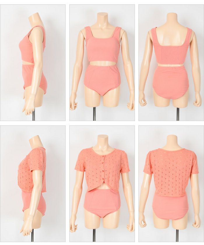 レーストップス×ハイウエストビキニ/セット水着 | SEA DRESS