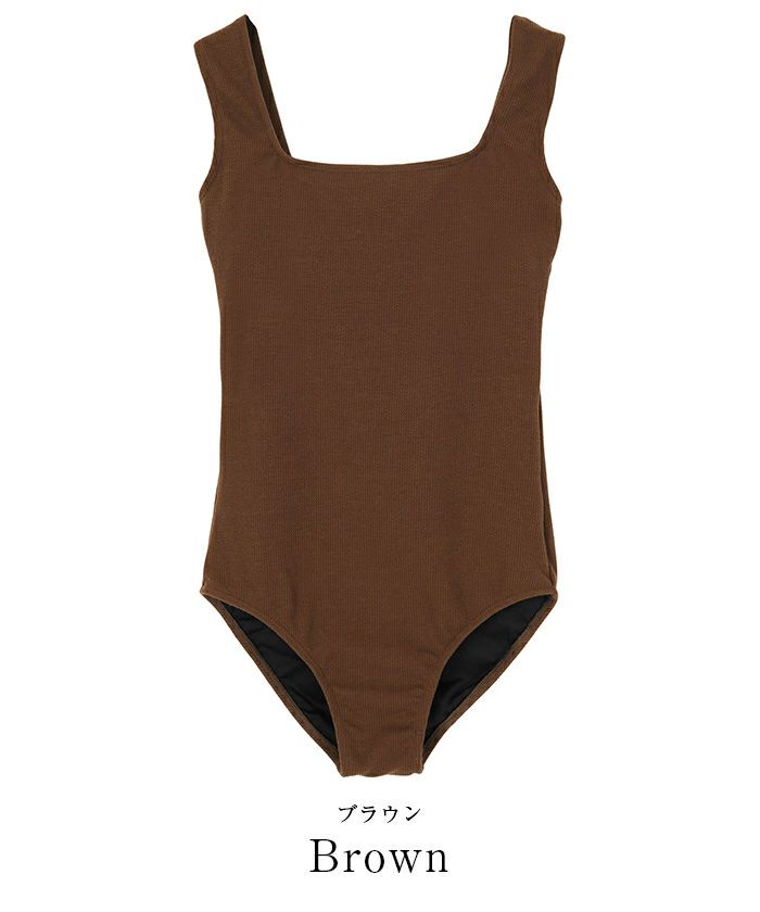 リブニットバッククロスワンピース/水着【SEADRESS シードレス