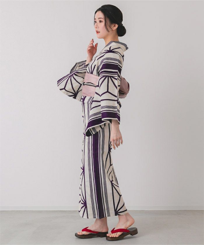 綿麻着物✴︎麻の葉 麻の葉古典柄 綿麻浴衣 | SEA DRESS