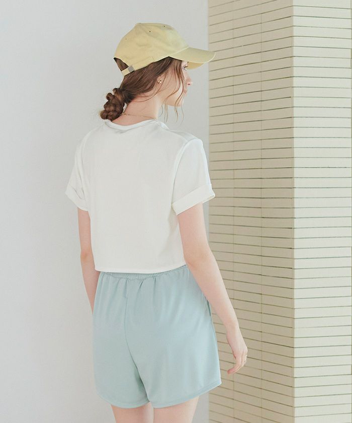 カップ付半袖Tシャツ×ショートパンツ/セット水着 | SEA DRESS