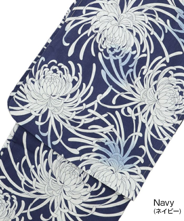 単品]綿麻生地はんなり乱菊柄浴衣 | SEA DRESS
