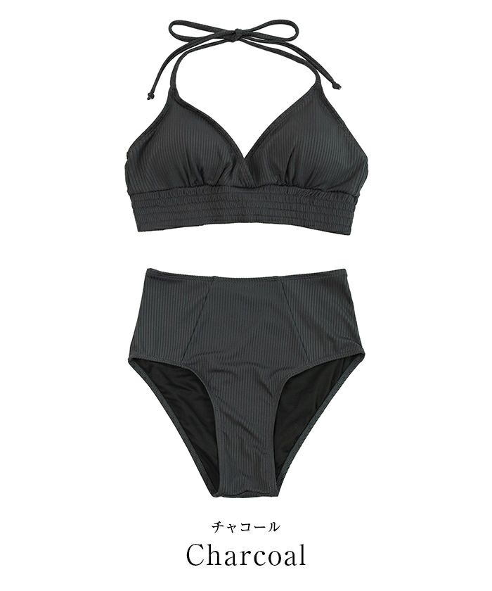 バックリボンホルターネック×ハイウエストビキニ/水着 | SEA DRESS
