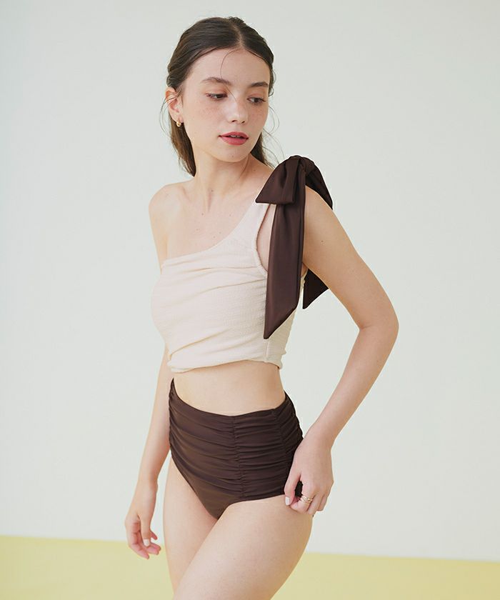 ワンショルダーカットアウトワンピース/水着 | SEA DRESS