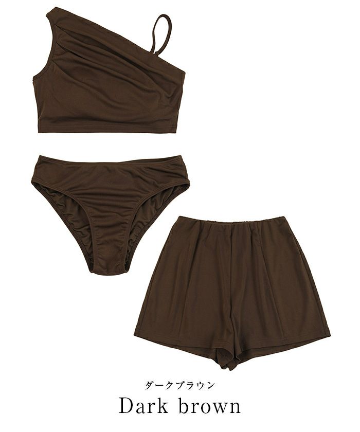 ショートパンツ付タックビキニ/セット水着 | SEA DRESS