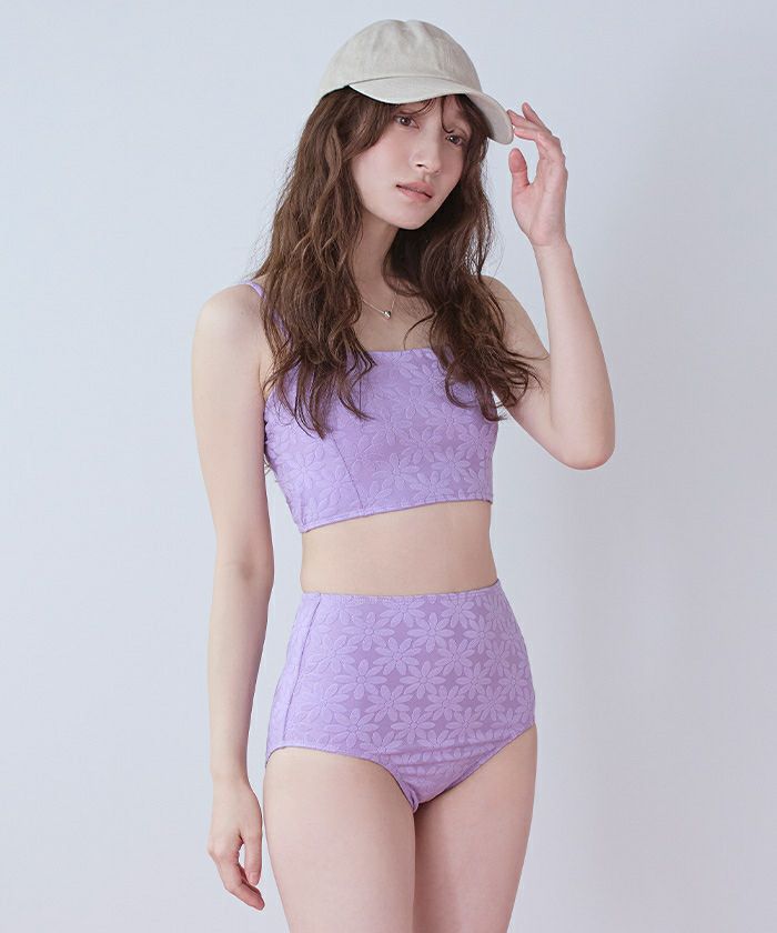 ハイウエストパイル地ビキニ/水着【メール便可／100】 | SEA DRESS