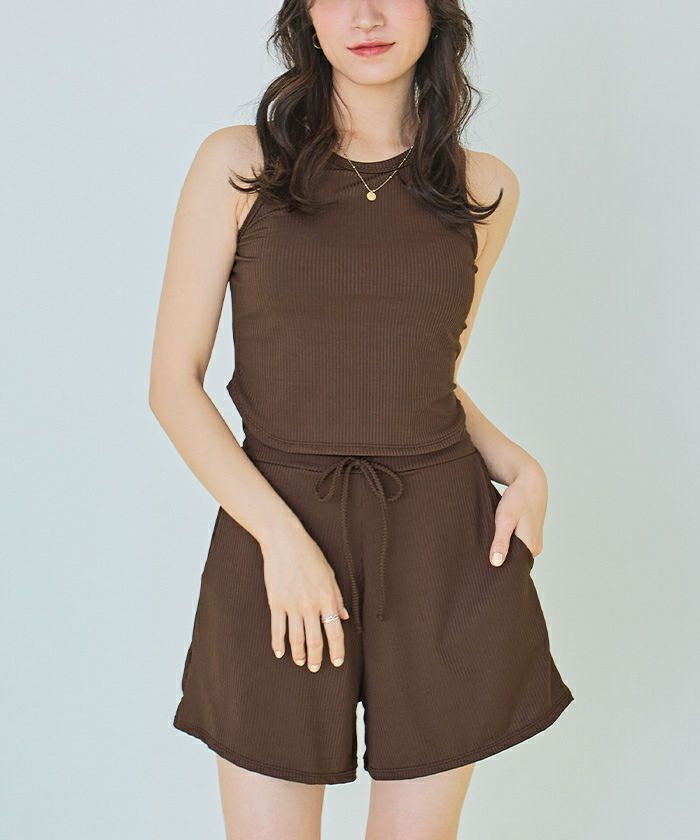 speedo タンクトップ＆ショートパンツ セット 3点セット/ショートパンツ×タンクトップビキニ/水着 | SEA DRESS