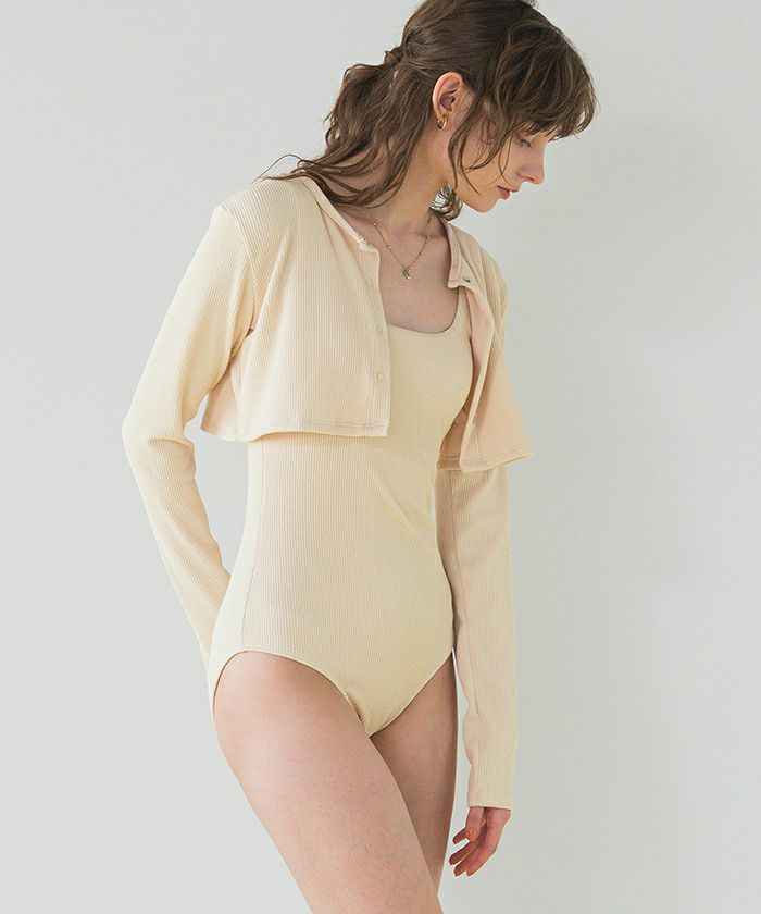 長袖カーディガン付ワンピース/セット水着 | SEA DRESS