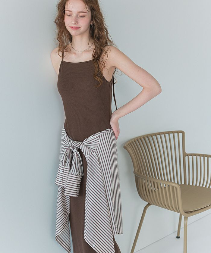 バックオープンデザインキャミソールワンピース | SEA DRESS