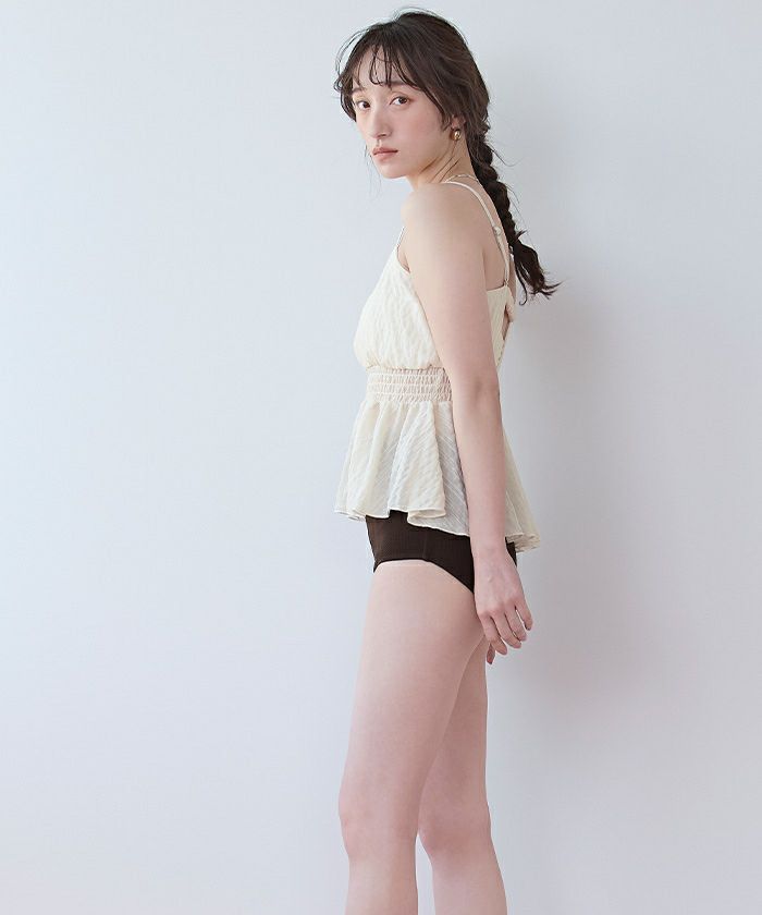 3点セット/ライトシャーリングトップス付ビキニ/水着【メール便可／100